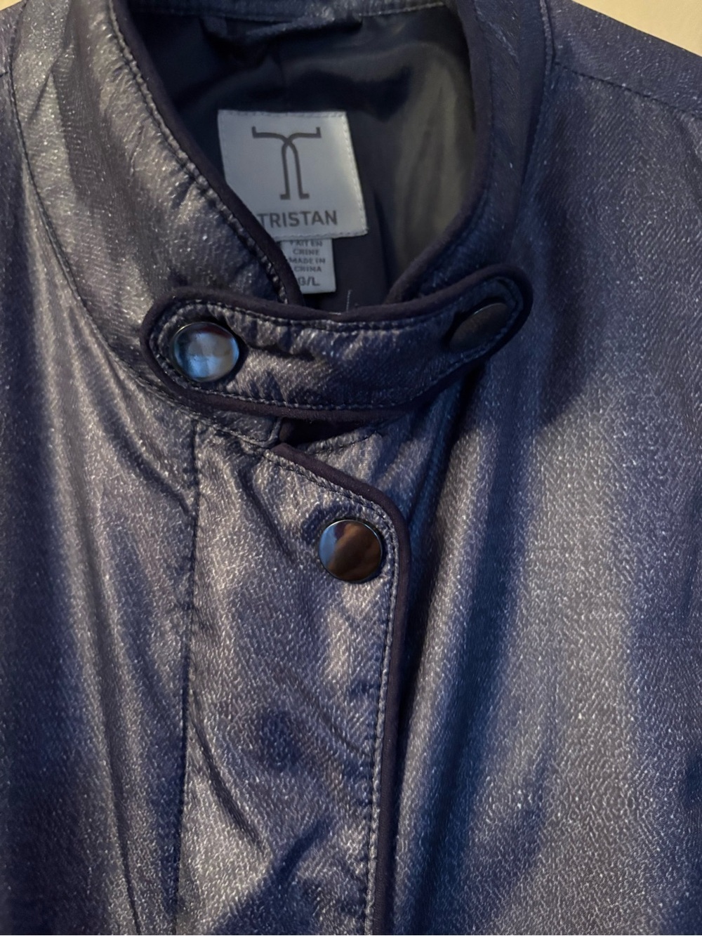 Tristan Navy Shimmer Utility Jacket - Picture 3 of 11